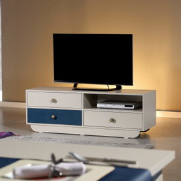 Hanah Home Casablanca Soporte de TV Blanco y Azul